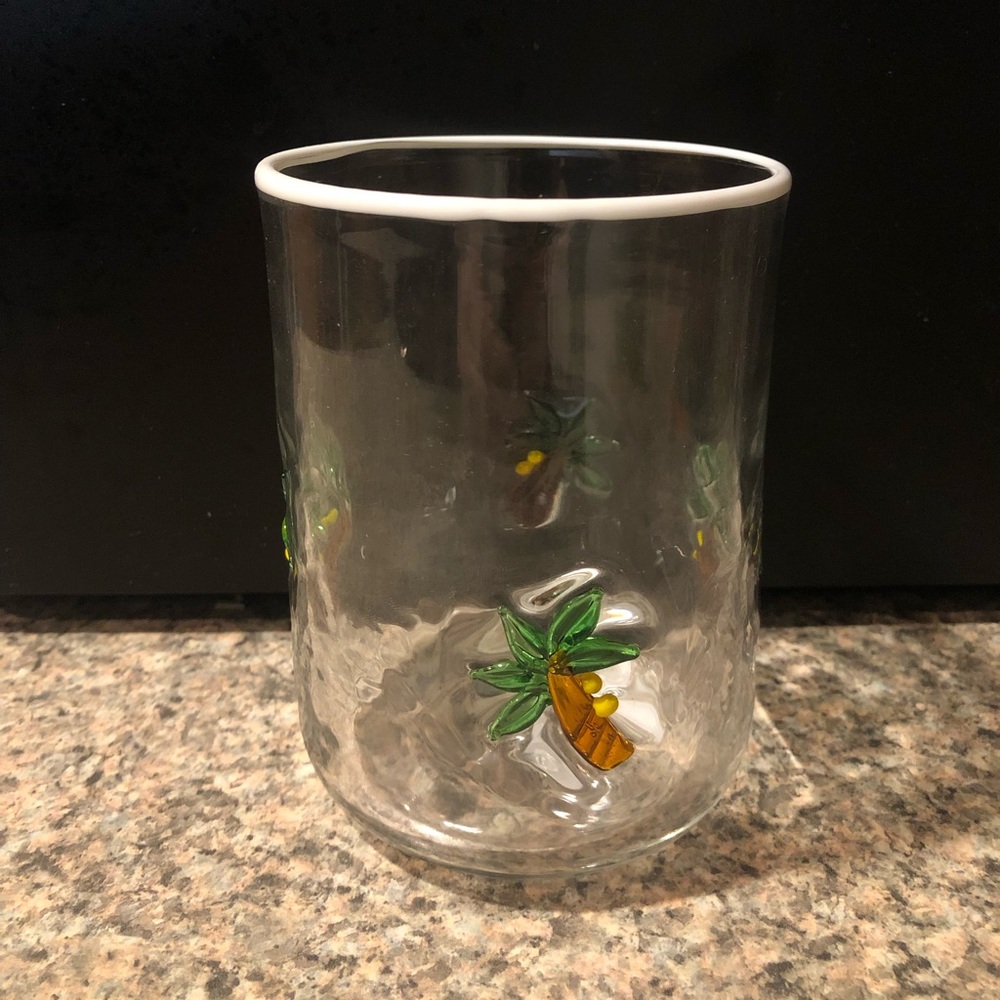 Anthropologie Bonita Glass- Palm Trees